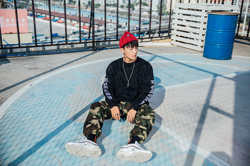 New Autumn and Winter Trendy Brand Round-neck Long-sleeved Embroidered Long-sleeved Sweatshirt for Students, Loose Ulzzang Men's and Women's Fleece Jacket