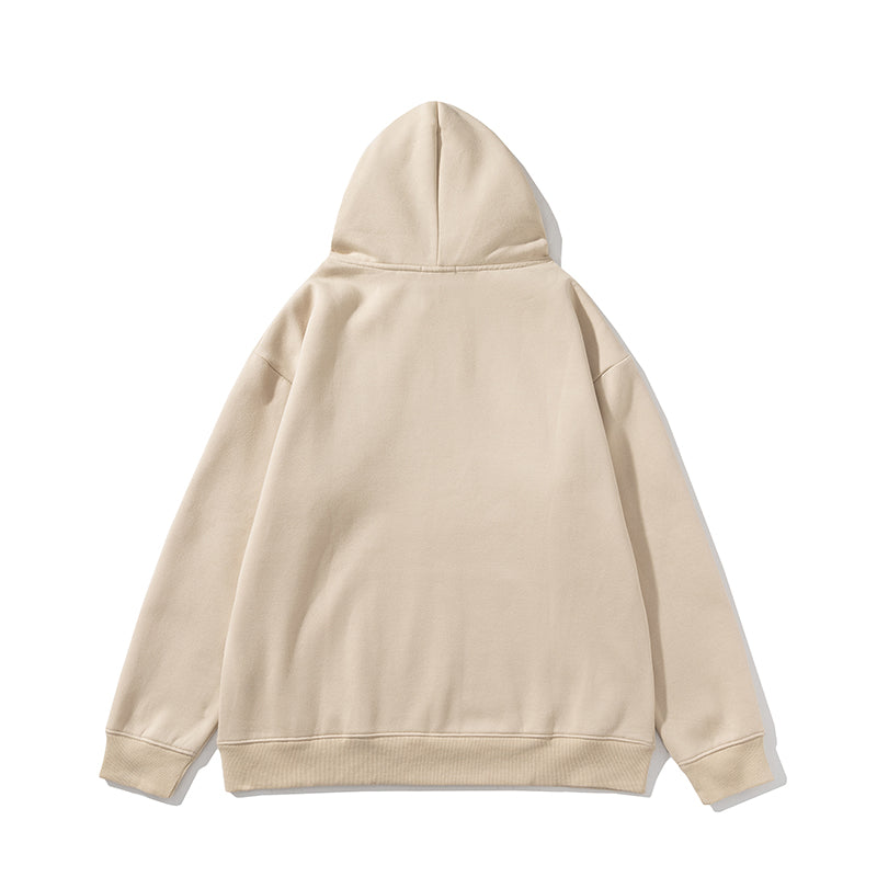 A New Loose American-style Hooded Sweatshirt for Men in Spring and Autumn, Featuring A Towel with Embroidered Letters and A Loose Couple's Coat