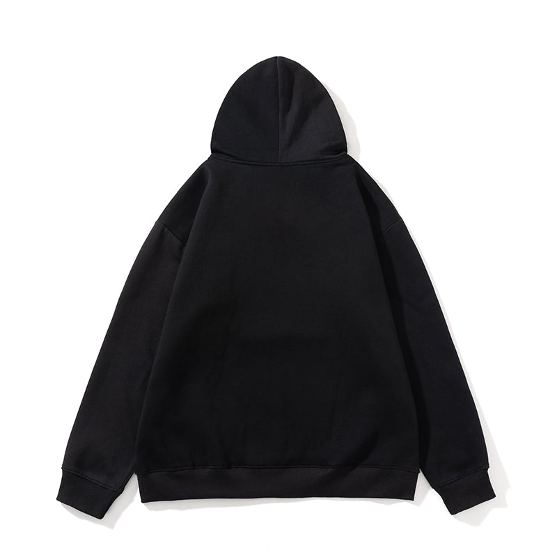 A New Loose American-style Hooded Sweatshirt for Men in Spring and Autumn, Featuring A Towel with Embroidered Letters and A Loose Couple's Coat