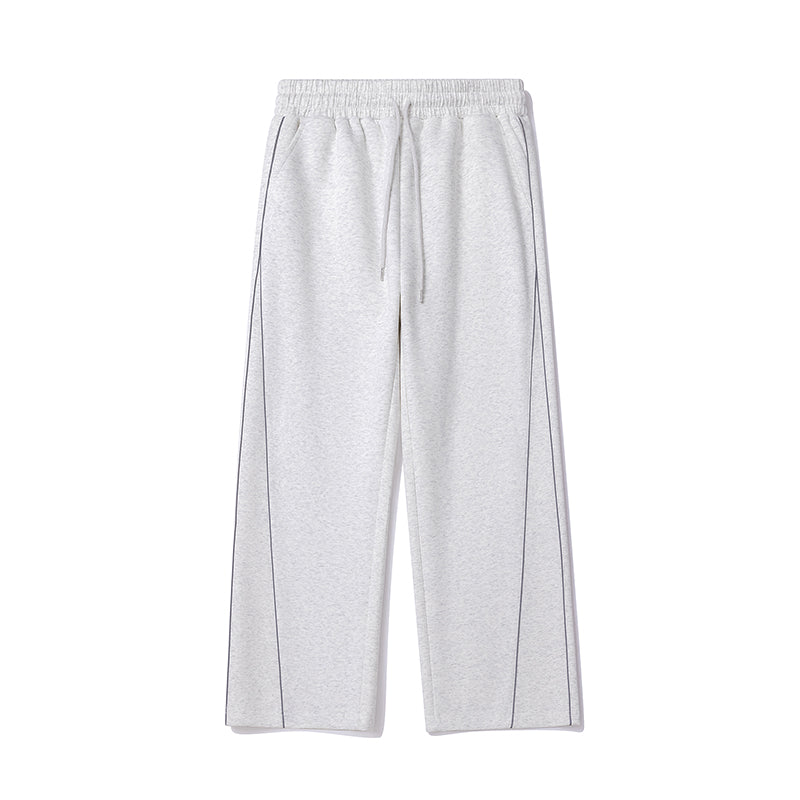 Straight-leg Casual Pants for Autumn and Winter, Men's Loose, Fat-fit, Plate-size Sportswear Pants, Trendy Wide-leg Pants for Overweight Teenagers
