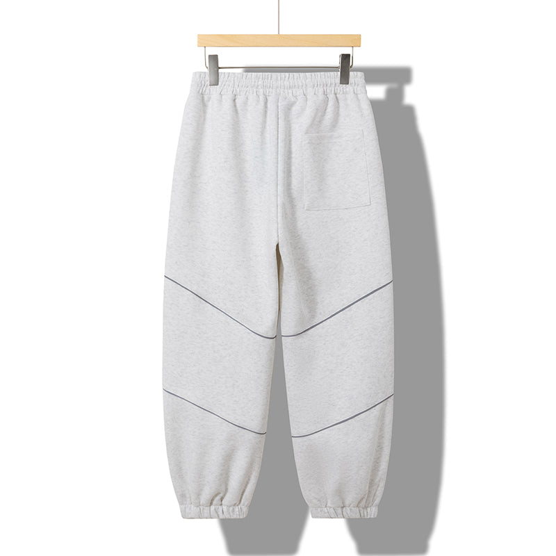 New Laid-back Style Thickened Casual Trendy Men's Sportswear Pants, High-waisted Straight-leg Wide-Leg Constricted Nine-inch Pants