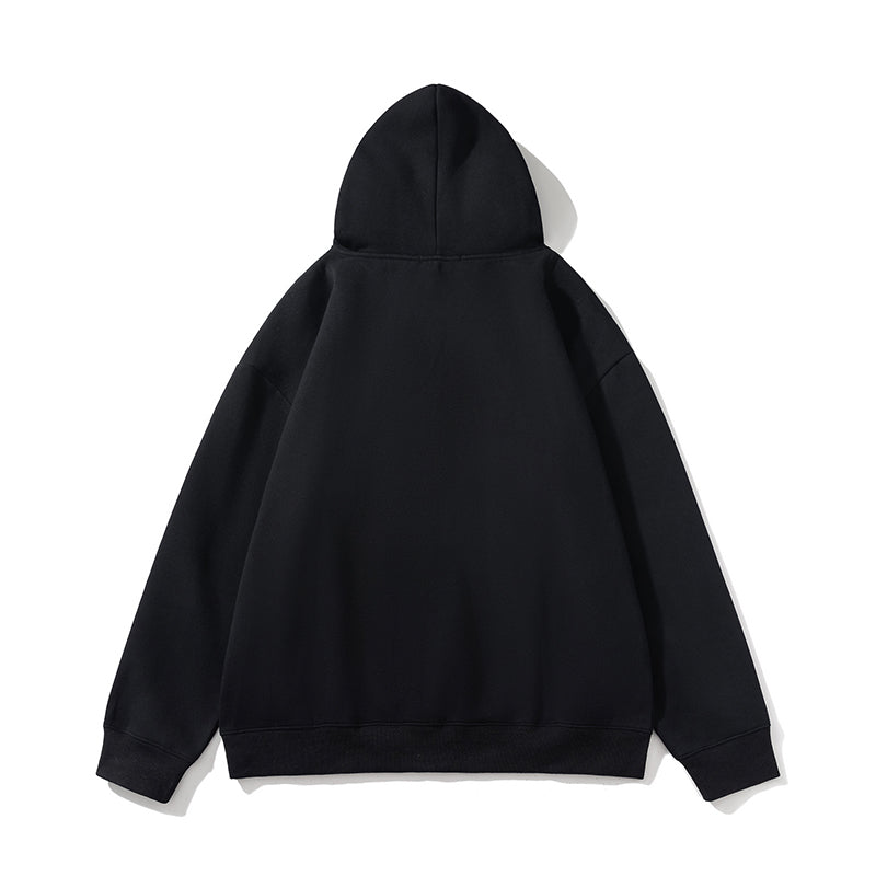 The Original Design Sense of Chinese Trend, Embroidered American Hooded Sweatshirt for Men and Women, and the Trend of Fleece Warm Outerwear for Autumn and Winter
