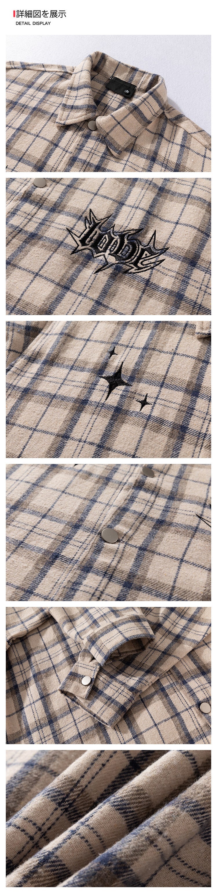 A New American-style Casual Checkered Long-sleeved Shirt for Men, A Loose and High-end Shirt Jacket