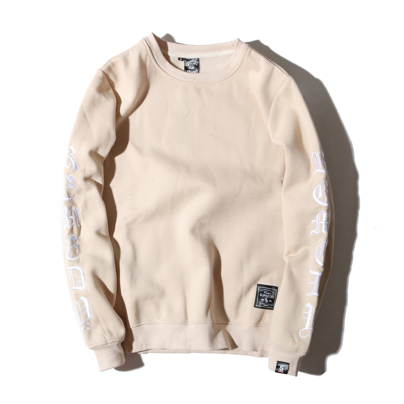 New Autumn and Winter Trendy Brand Round-neck Long-sleeved Embroidered Long-sleeved Sweatshirt for Students, Loose Ulzzang Men's and Women's Fleece Jacket