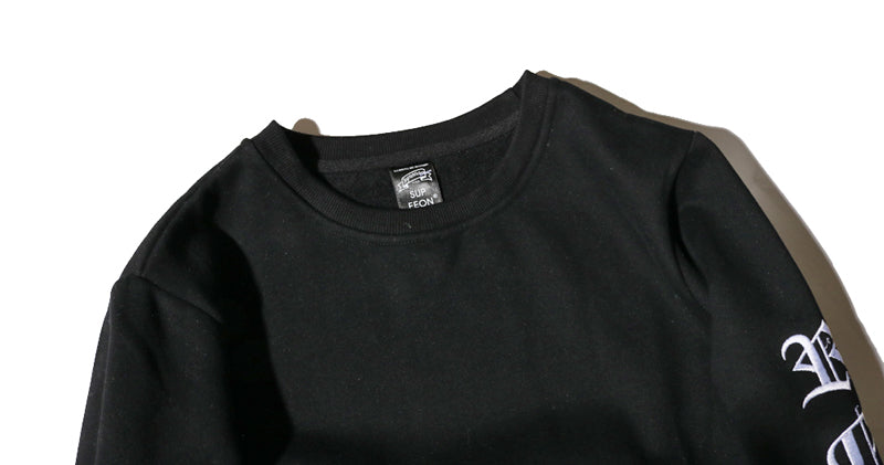 New Autumn and Winter Trendy Brand Round-neck Long-sleeved Embroidered Long-sleeved Sweatshirt for Students, Loose Ulzzang Men's and Women's Fleece Jacket
