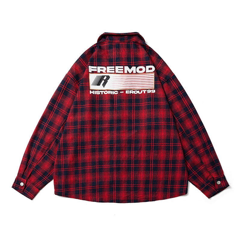 Autumn Retro Checked Shirt for Men, A High-end, Loose, Casual and Laid-back Style Shirt Jacket for Women