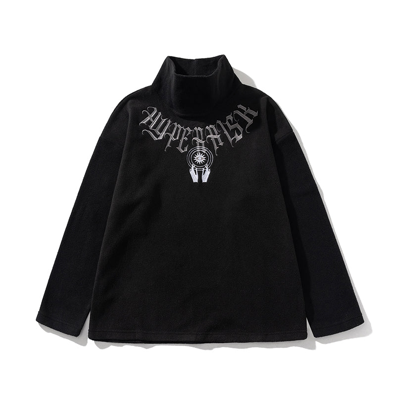 American Retro Polar Fleece Sweatshirt Men and Women Loose Autumn New Style Pullover Ins Trendy Brand Tops