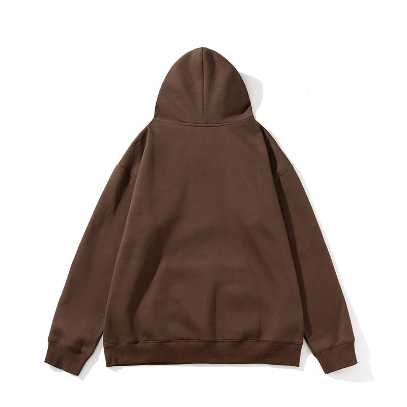 A New Loose American-style Hooded Sweatshirt for Men in Spring and Autumn, Featuring A Towel with Embroidered Letters and A Loose Couple's Coat