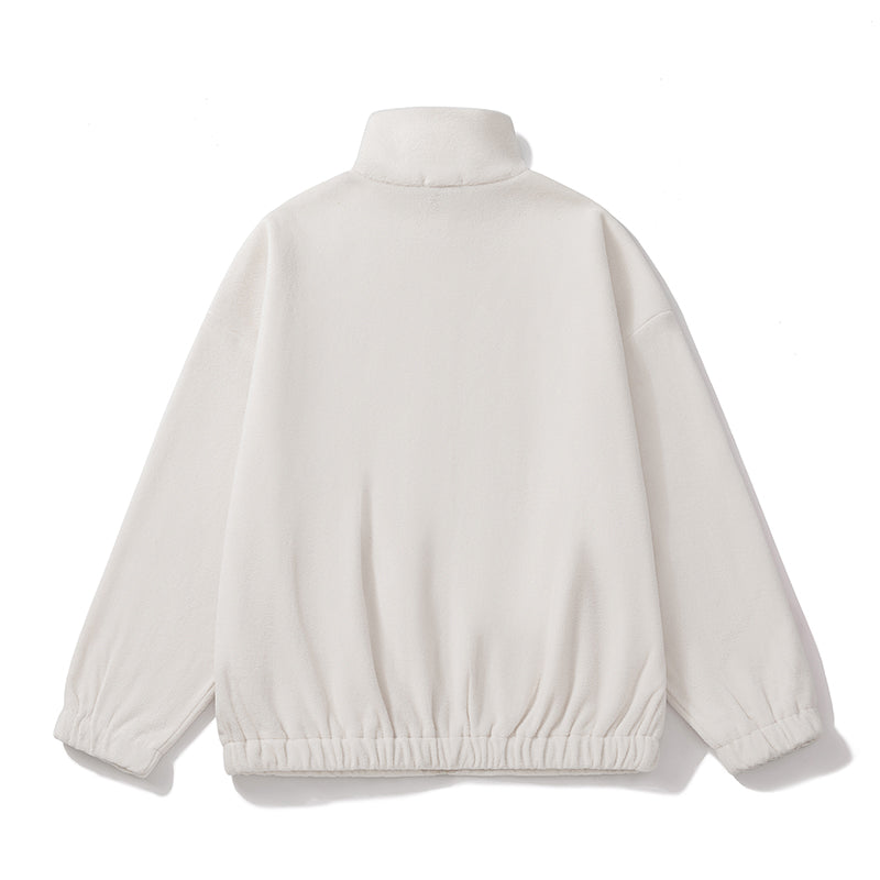 Men's Autumn and Winter Sweatshirt, Stand-up Collar, Half-zipper, Plush American Trendy Brand, Loose Casual Men's Top