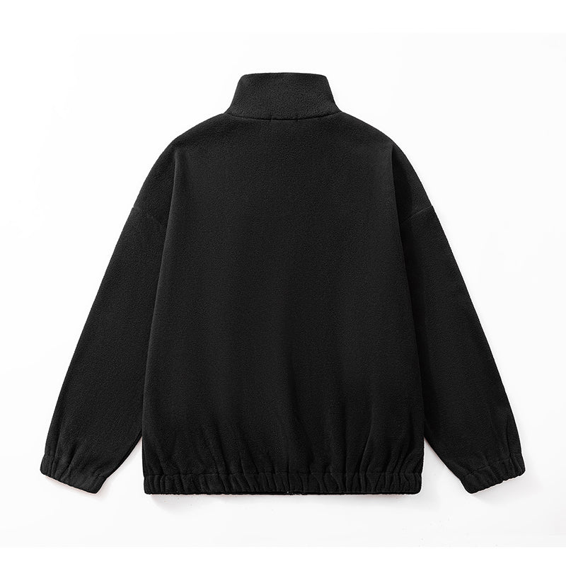 Men's Autumn and Winter Sweatshirt, Stand-up Collar, Half-zipper, Plush American Trendy Brand, Loose Casual Men's Top