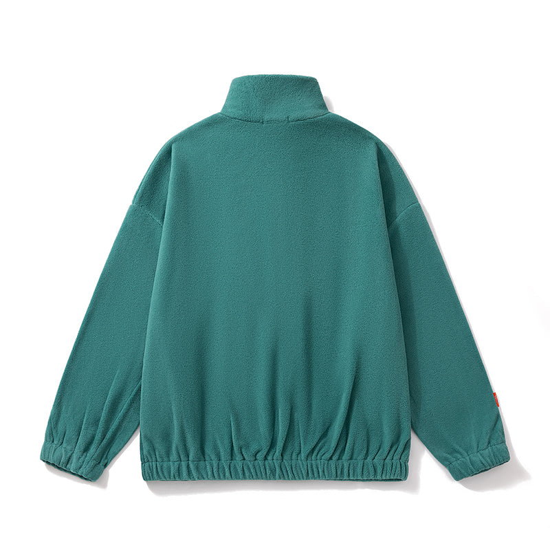 American Style Zipper Cardigan Hoodless Sweatshirt Men's Stand Collar Loose Trend Spring and Autumn Youth Sports Casual Jacket