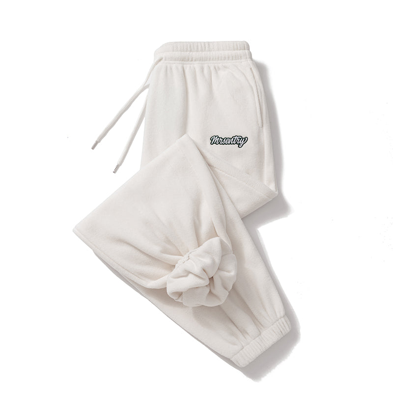 Autumn and Winter Warm Fleece Corset Cotton Pants for Men, Loose BF Street Dance Sports Elastic Sweatpants