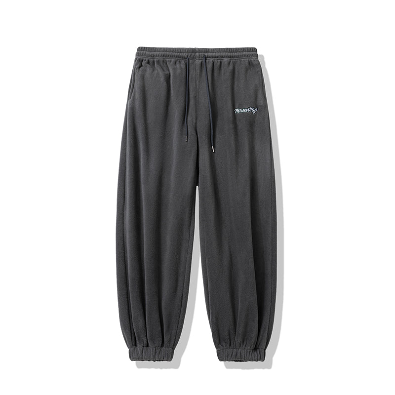 Autumn and Winter Warm Fleece Corset Cotton Pants for Men, Loose BF Street Dance Sports Elastic Sweatpants