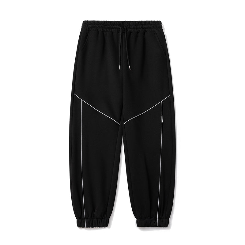 Men's Skinny Pants for Autumn and Winter, Trendy Sportswear Pants, Men's Loose and Casual Pants with Light Strips, Versatile Sweatpants