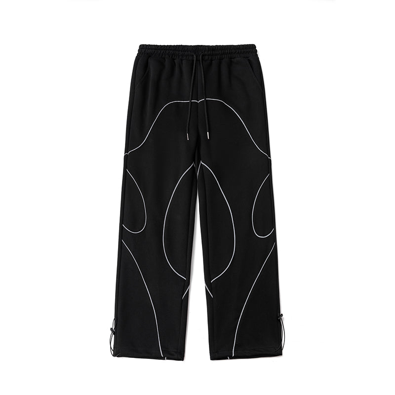 New Casual Pants for Women, Original Retro Reflective Strip Design, Loose Drawstring Sport Pants, Trendy Men's Pants