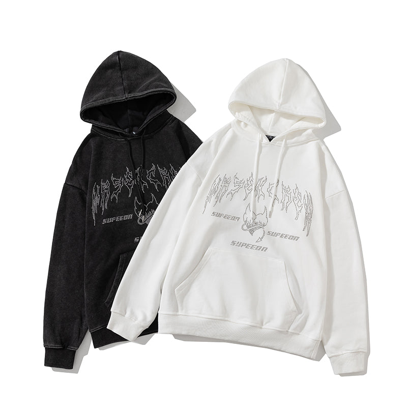 New American Loop Hoodie for Men's Spring Collection, Oversized, Loose and Simple Hoodie for Couples