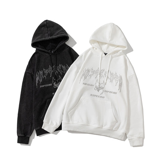 New American Loop Hoodie for Men's Spring Collection, Oversized, Loose and Simple Hoodie for Couples