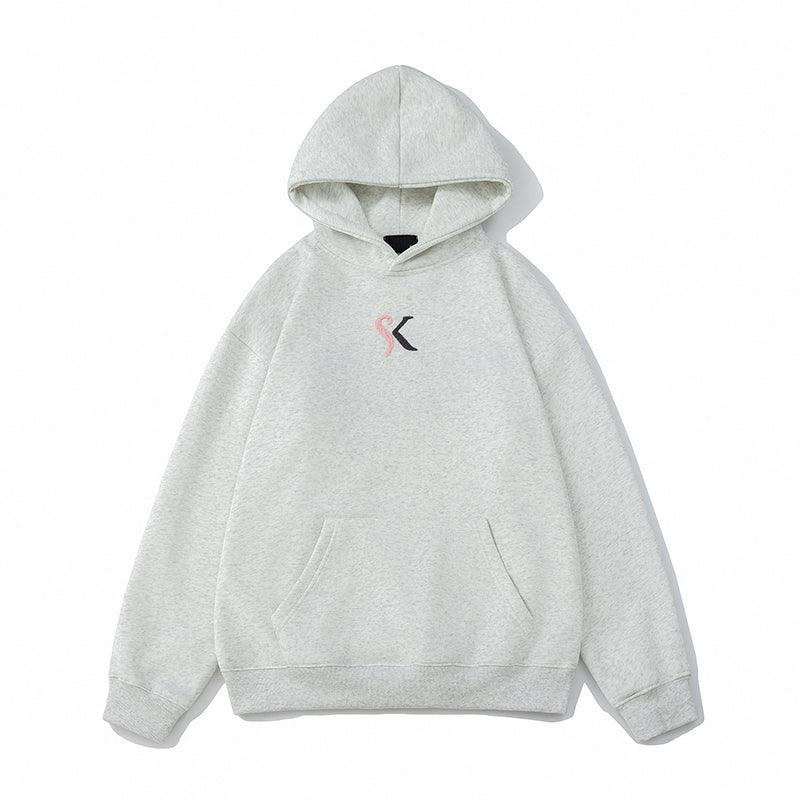 American Heavyweight Hooded  Sweatshirt, Men's Embroidered Towel, Autumn Trendy Brand Loose Couple Coat
