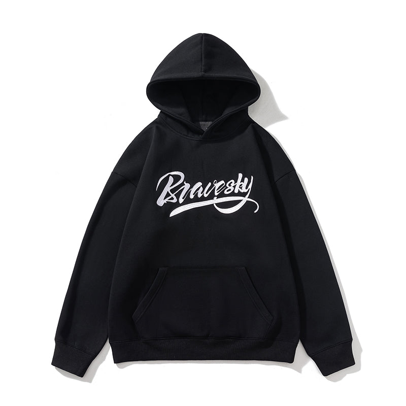 The Original Design Sense of Chinese Trend, Embroidered American Hooded Sweatshirt for Men and Women, and the Trend of Fleece Warm Outerwear for Autumn and Winter