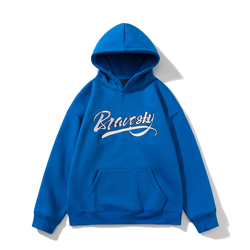 The Original Design Sense of Chinese Trend, Embroidered American Hooded Sweatshirt for Men and Women, and the Trend of Fleece Warm Outerwear for Autumn and Winter