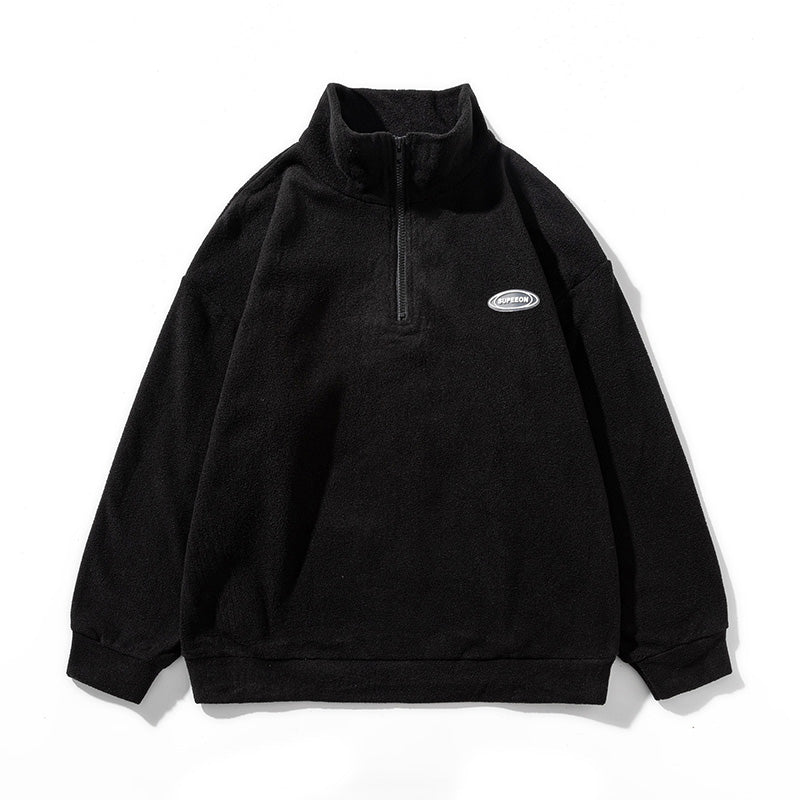 Hoodie Cardigan, Spring and Autumn Chic Hong Kong-style Couple's Top, Oversized Thickened Hoodie for Men