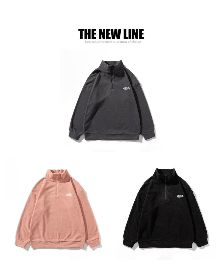 Hoodie Cardigan, Spring and Autumn Chic Hong Kong-style Couple's Top, Oversized Thickened Hoodie for Men
