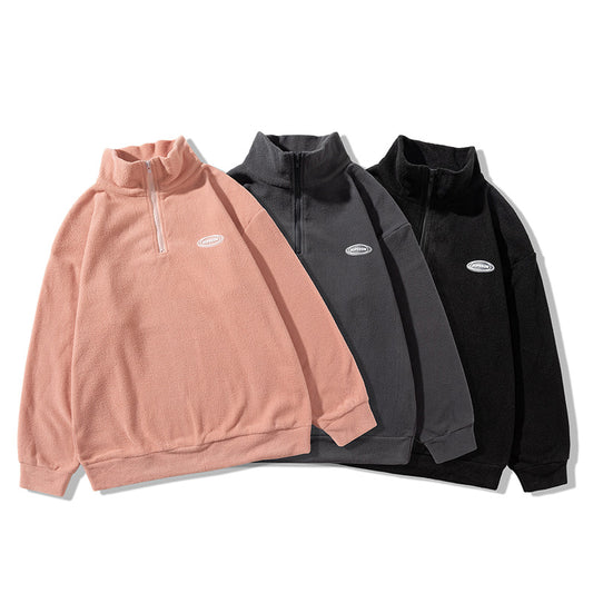 Hoodie Cardigan, Spring and Autumn Chic Hong Kong-style Couple's Top, Oversized Thickened Hoodie for Men