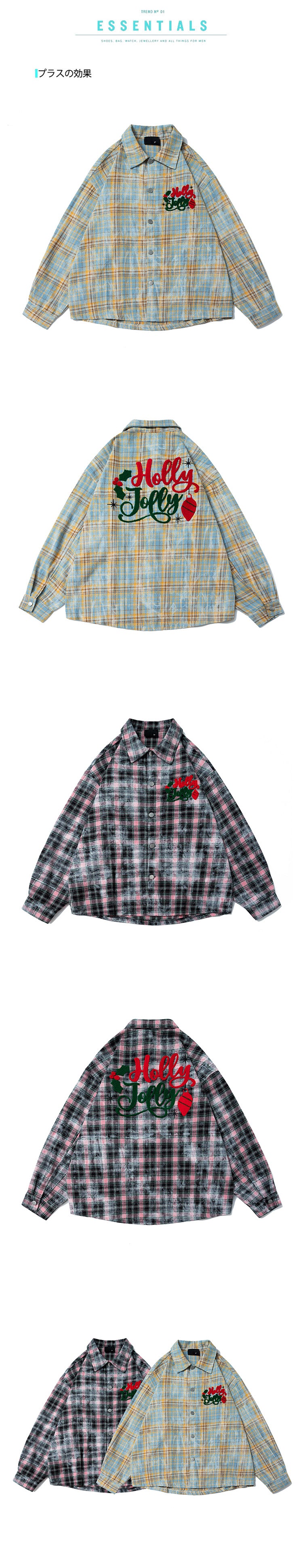 The New Spring and Autumn Style of American Retro Checkered Jackets, Long-sleeved Shirts, Loose Men's and Women's Casual Shirts, and Couple Casual Shirts are in Vogue