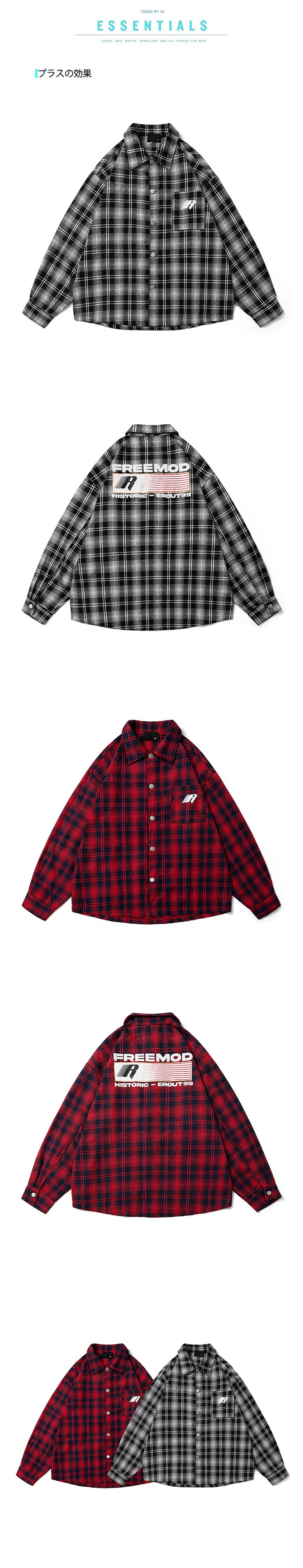 Autumn Retro Checked Shirt for Men, A High-end, Loose, Casual and Laid-back Style Shirt Jacket for Women