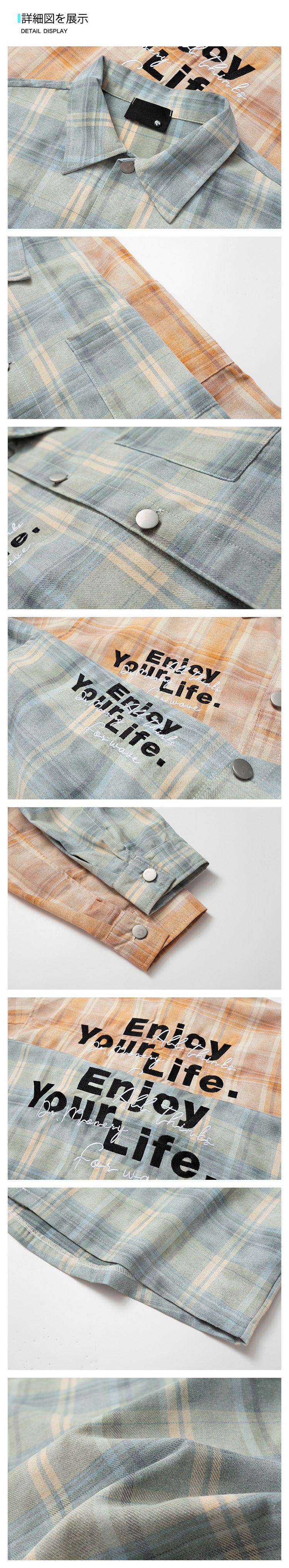 A Domestic Trend Brand Plaid Long-sleeved Shirt for Men and Women, A Loose American Retro Distressed Shirt Jacket