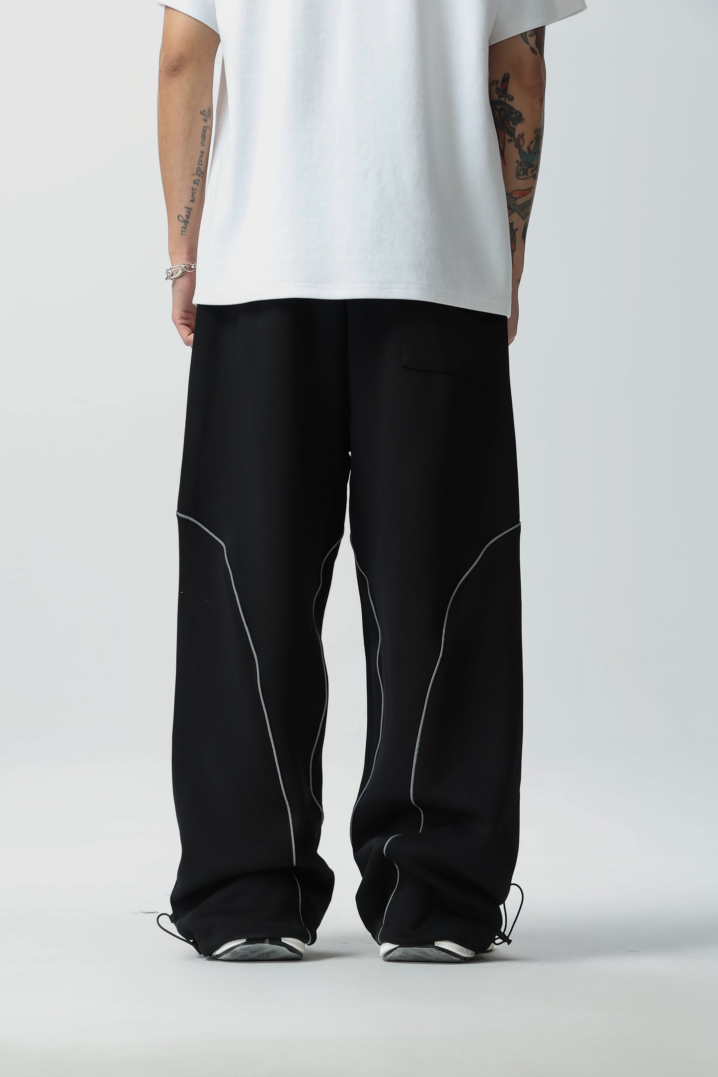New Casual Pants for Women, Original Retro Reflective Strip Design, Loose Drawstring Sport Pants, Trendy Men's Pants