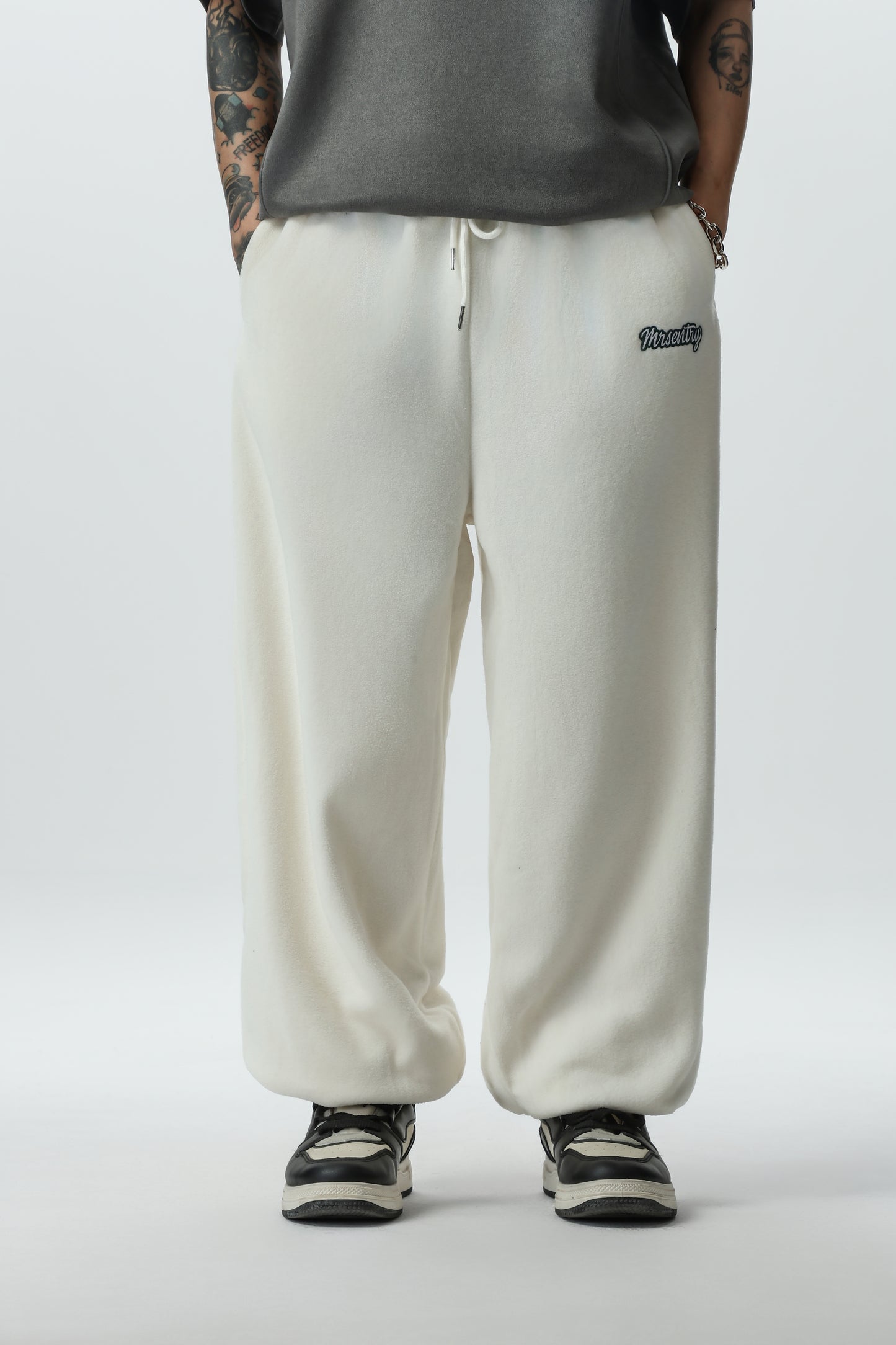 Autumn and Winter Warm Fleece Corset Cotton Pants for Men, Loose BF Street Dance Sports Elastic Sweatpants