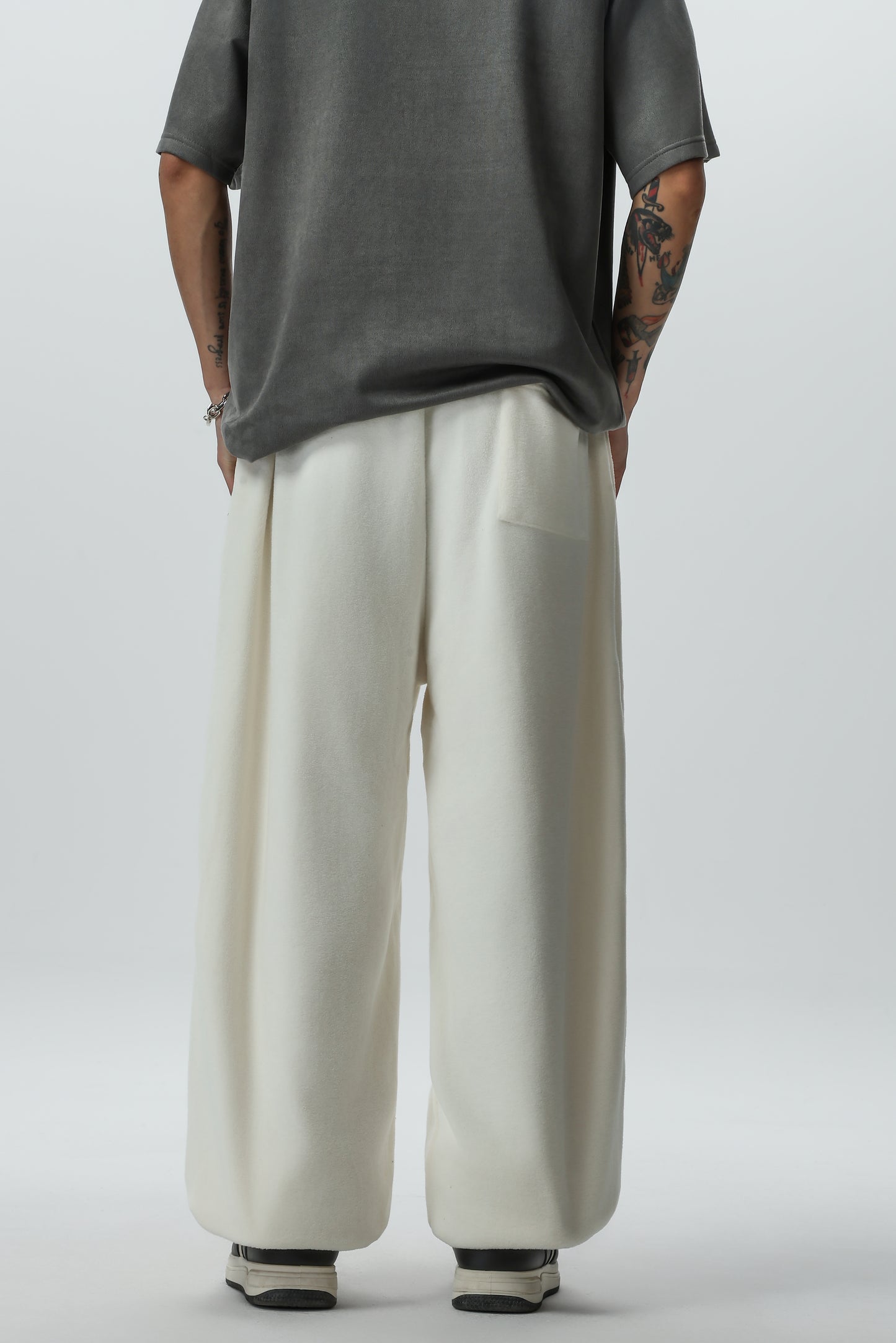 Autumn and Winter Warm Fleece Corset Cotton Pants for Men, Loose BF Street Dance Sports Elastic Sweatpants