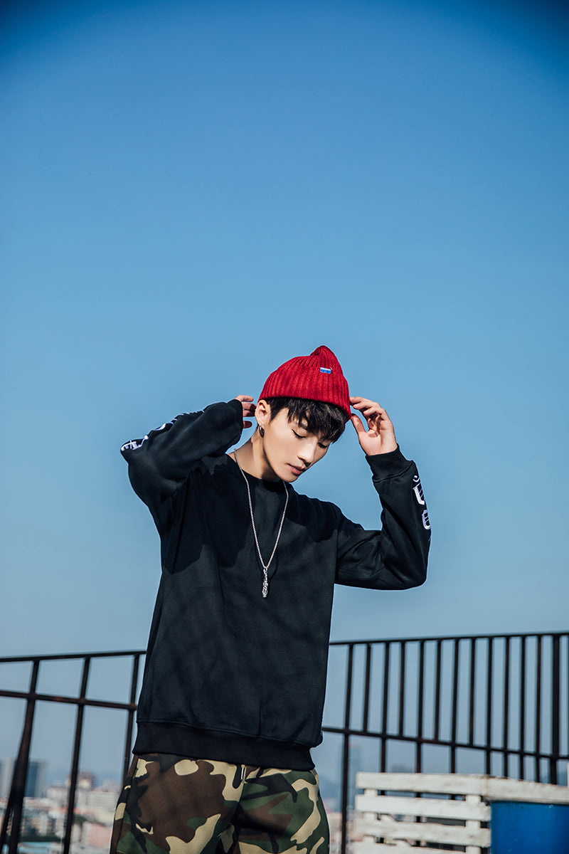 New Autumn and Winter Trendy Brand Round-neck Long-sleeved Embroidered Long-sleeved Sweatshirt for Students, Loose Ulzzang Men's and Women's Fleece Jacket