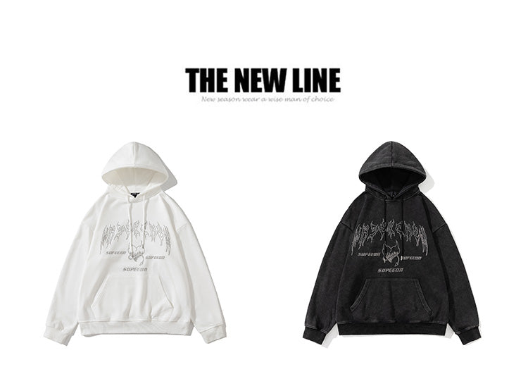 New American Loop Hoodie for Men's Spring Collection, Oversized, Loose and Simple Hoodie for Couples