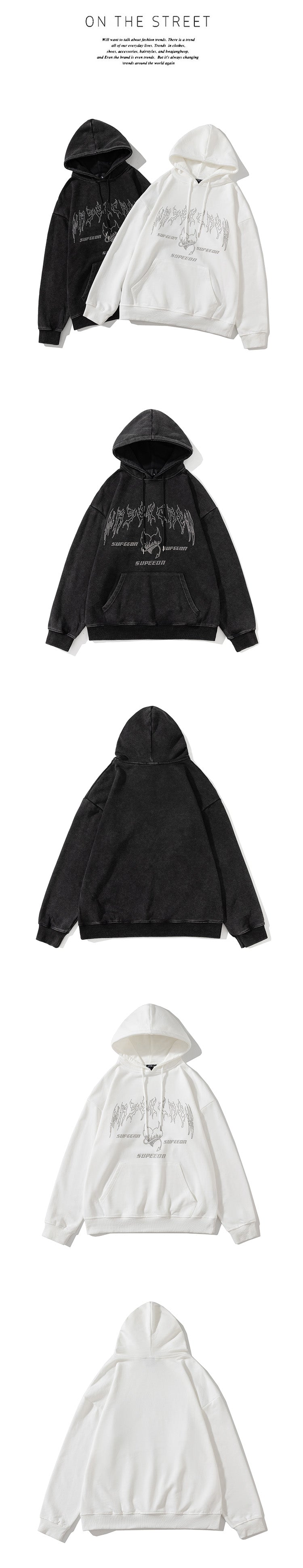New American Loop Hoodie for Men's Spring Collection, Oversized, Loose and Simple Hoodie for Couples