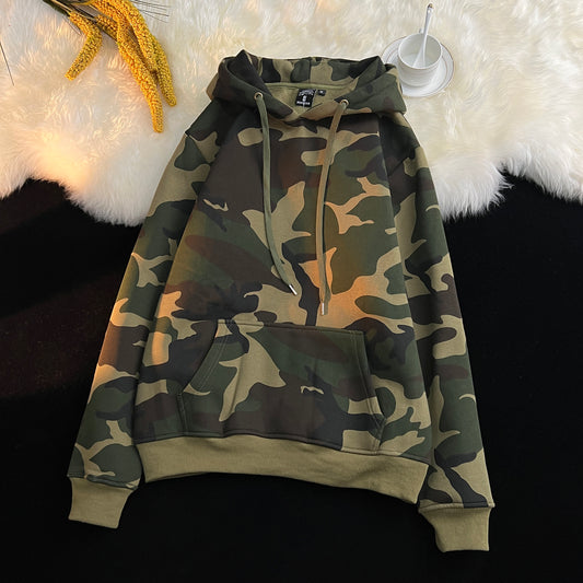 The New Autumn and Winter Camouflage Harajuku Hoodie from the Men's Fashion Brand Andy Lau is Loose