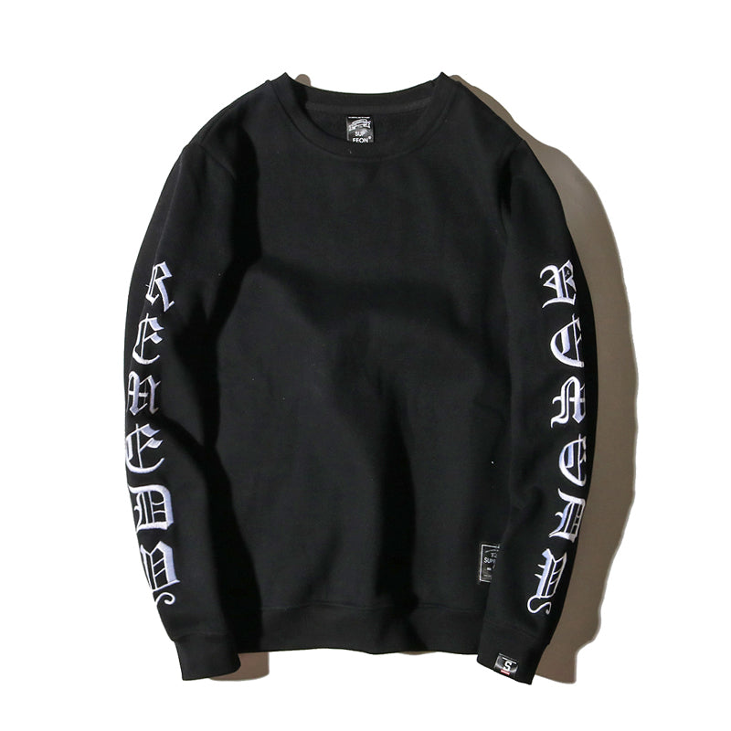 New Autumn and Winter Trendy Brand Round-neck Long-sleeved Embroidered Long-sleeved Sweatshirt for Students, Loose Ulzzang Men's and Women's Fleece Jacket