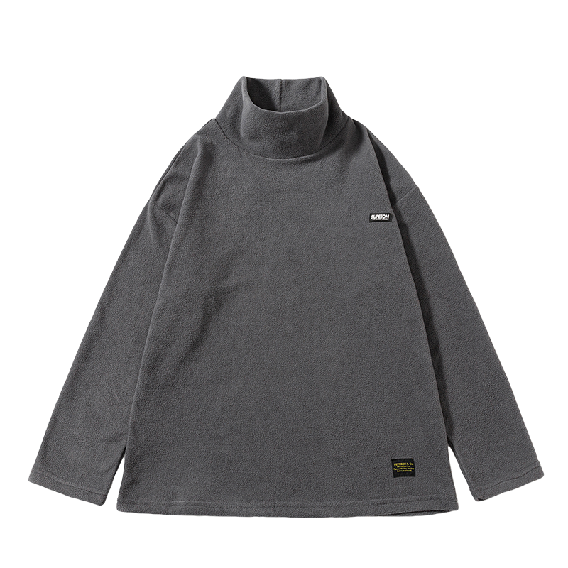 The New Ins Japanese Style Men's Trendy Large-sized Warm Jacket with A Fleece Semi-high Collar Inside and A Thick Base Layer with A Pullover