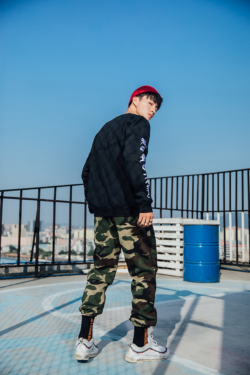 New Autumn and Winter Trendy Brand Round-neck Long-sleeved Embroidered Long-sleeved Sweatshirt for Students, Loose Ulzzang Men's and Women's Fleece Jacket